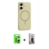MARSİLYAN™- iPhone 17 Kılıf Yankı Form Serisi - Siyah Bilvis Hayalet Cam Ekran Koruyucu + Raze Metal Kamera Lens - AKMI