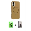 MARSİLYAN™- iPhone 17 Kılıf Yankı Form Serisi - Siyah Bilvis Hayalet Cam Ekran Koruyucu + Raze Metal Kamera Lens - AKMI