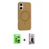 MARSİLYAN™- iPhone 17 Kılıf Yankı Form Serisi - Siyah Bilvis Hayalet Cam Ekran Koruyucu + Raze Metal Kamera Lens - AKMR