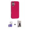 MARSİLYAN™- iPhone 17 Kılıf Yankı Form Serisi - Siyah Bilvis Hayalet Cam Ekran Koruyucu + Bilvis Titan Kamera Lens - AKYL