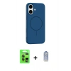 MARSİLYAN™- iPhone 17 Kılıf Yankı Form Serisi - Siyah Joko Magic 5D Cam + Gri Raze Metal Kamera Lens