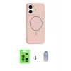 MARSİLYAN™- iPhone 17 Kılıf Yankı Form Serisi - Siyah Joko Magic 5D Cam + Gri Raze Metal Kamera Lens