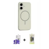 MARSİLYAN™- iPhone 17 Kılıf Yankı Form Serisi - Siyah Joko Magic 5D Hayalet Cam + Bilvis Titan Kamera Lens - SH