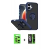 MARSİLYAN™- iPhone 17 Kılıf Yörünge Çizgi - Şeffaf 360 Full Body Arka Koruyucu + Raze Metal Kamera Lens - AKMR