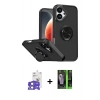 MARSİLYAN™- iPhone 17 Kılıf Yörünge Çizgi - Şeffaf 360 Full Body Arka Koruyucu + Bilvis Titan Kamera Lens - AKYL