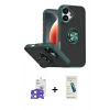 MARSİLYAN™- iPhone 17 Kılıf Yörünge Çizgi - Şeffaf Pasifik Cam Ekran Koruyucu + Bilvis Titan Kamera Lens - AKYL