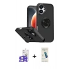 MARSİLYAN™- iPhone 17 Kılıf Yörünge Çizgi - Şeffaf Pasifik Cam Ekran Koruyucu + Bilvis Titan Kamera Lens - LA
