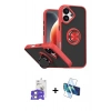 MARSİLYAN™- iPhone 17 Kılıf Yörünge Çizgi - Siyah 3D Antistatik Seramik Nano Ekran Koruyucu + Bilvis Titan Kamera Lens - GS