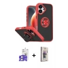 MARSİLYAN™- iPhone 17 Kılıf Yörünge Çizgi - Siyah Bilvis 3D Cam Ekran Koruyucu + Bilvis Titan Kamera Lens - AKYL