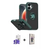 MARSİLYAN™- iPhone 17 Kılıf Yörünge Çizgi - Siyah Bilvis 3D Cam Ekran Koruyucu + Bilvis Titan Kamera Lens - SH