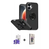 MARSİLYAN™- iPhone 17 Kılıf Yörünge Çizgi - Siyah Bilvis 3D Cam Ekran Koruyucu + Bilvis Titan Kamera Lens - SH