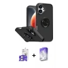MARSİLYAN™- iPhone 17 Kılıf Yörünge Çizgi - Siyah Bilvis 5in1 3D Magic Cam Ekran Koruyucu + Bilvis Titan Kamera Lens - AKYL