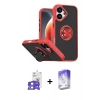 MARSİLYAN™- iPhone 17 Kılıf Yörünge Çizgi - Siyah Bilvis 5in1 3D Magic Cam Ekran Koruyucu + Bilvis Titan Kamera Lens - GS