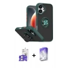 MARSİLYAN™- iPhone 17 Kılıf Yörünge Çizgi - Siyah Bilvis 5in1 3D Magic Cam Ekran Koruyucu + Bilvis Titan Kamera Lens - GS