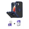 MARSİLYAN™- iPhone 17 Kılıf Yörünge Çizgi - Siyah Bilvis 5in1 3D Magic Cam Ekran Koruyucu + Bilvis Titan Kamera Lens - GS