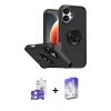 MARSİLYAN™- iPhone 17 Kılıf Yörünge Çizgi - Siyah Bilvis 5in1 3D Magic Cam Ekran Koruyucu + Bilvis Titan Kamera Lens - GS