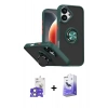 MARSİLYAN™- iPhone 17 Kılıf Yörünge Çizgi - Siyah Bilvis 5in1 5D Magic Hayalet Cam Ekran Koruyucu + Bilvis Titan Kamera Lens - AKYL