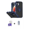 MARSİLYAN™- iPhone 17 Kılıf Yörünge Çizgi - Siyah Joko Magic 5D Cam + Bilvis Titan Kamera Lens - SH