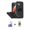 MARSİLYAN™- iPhone 17 Kılıf Yörünge Çizgi - Siyah Joko Magic 5D Hayalet Cam + Bilvis Titan Kamera Lens - AKMI