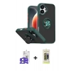 MARSİLYAN™- iPhone 17 Kılıf Yörünge Çizgi - Siyah Joko Magic 5D Hayalet Cam + Bilvis Titan Kamera Lens - AKMI