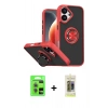 MARSİLYAN™- iPhone 17 Kılıf Yörünge Çizgi - Siyah Joko Magic 5D Hayalet Cam + Raze Metal Kamera Lens - AKYL