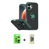 MARSİLYAN™- iPhone 17 Kılıf Yörünge Çizgi - Siyah Joko Magic 5D Hayalet Cam + Raze Metal Kamera Lens - GS