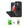 MARSİLYAN™- iPhone 17 Kılıf Yörünge Çizgi - Siyah Joko Magic 5D Hayalet Cam + Raze Metal Kamera Lens - GS