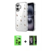 MARSİLYAN™- iPhone 17 Kılıf Yörünge Form - Şeffaf 360 Full Body Arka Koruyucu + Raze Metal Kamera Lens - AKYL