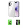 MARSİLYAN™- iPhone 17 Kılıf Yörünge Form - Şeffaf 360 Full Body Arka Koruyucu + Raze Metal Kamera Lens - AKYL