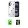 MARSİLYAN™- iPhone 17 Kılıf Yörünge Form - Şeffaf 360 Full Body Arka Koruyucu + Raze Metal Kamera Lens - AKYL