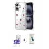 MARSİLYAN™- iPhone 17 Kılıf Yörünge Form - Şeffaf Pasifik Cam Ekran Koruyucu + Bilvis Titan Kamera Lens - LA