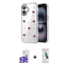 MARSİLYAN™- iPhone 17 Kılıf Yörünge Form - Şeffaf Pasifik Cam Ekran Koruyucu + Bilvis Titan Kamera Lens - SH