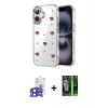 MARSİLYAN™- iPhone 17 Kılıf Yörünge Form - Siyah 360 Mat Full Body Arka Koruyucu + Bilvis Titan Kamera Lens - SH