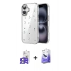 MARSİLYAN™- iPhone 17 Kılıf Yörünge Form - Siyah Bilvis 5in1 5D Magic Hayalet Cam Ekran Koruyucu + Bilvis Titan Kamera Lens - AKYL