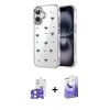 MARSİLYAN™- iPhone 17 Kılıf Yörünge Form - Siyah Bilvis 5in1 5D Magic Hayalet Cam Ekran Koruyucu + Bilvis Titan Kamera Lens - LA