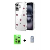 MARSİLYAN™- iPhone 17 Kılıf Yörünge Form - Siyah Joko Magic 5D Cam + Raze Metal Kamera Lens - AKMR