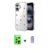 MARSİLYAN™- iPhone 17 Kılıf Yörünge Form - Siyah Joko Magic 5D Cam + Raze Metal Kamera Lens - GS