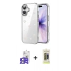 MARSİLYAN™- iPhone 17 Kılıf Yörünge Form - Siyah Joko Magic 5D Hayalet Cam + Bilvis Titan Kamera Lens - AKYL