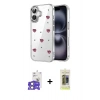MARSİLYAN™- iPhone 17 Kılıf Yörünge Form - Siyah Joko Magic 5D Hayalet Cam + Bilvis Titan Kamera Lens - AKYL