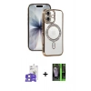 MARSİLYAN™- iPhone 17 Kılıf Zirve Doku Prime - Şeffaf 360 Full Body Arka Koruyucu + Bilvis Titan Kamera Lens - LA
