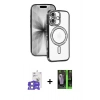 MARSİLYAN™- iPhone 17 Kılıf Zirve Doku Prime - Şeffaf 360 Full Body Arka Koruyucu + Bilvis Titan Kamera Lens - LA