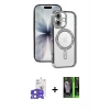 MARSİLYAN™- iPhone 17 Kılıf Zirve Doku Prime - Siyah 360 Mat Full Body Arka Koruyucu + Bilvis Titan Kamera Lens - AKMI