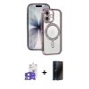 MARSİLYAN™- iPhone 17 Kılıf Zirve Doku Prime - Siyah 3D Antistatik Hayalet Cam Ekran Koruyucu + Bilvis Titan Kamera Lens - AKMI