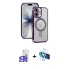 MARSİLYAN™- iPhone 17 Kılıf Zirve Doku Prime - Siyah 3D Antistatik Seramik Nano Ekran Koruyucu + Bilvis Titan Kamera Lens - AKMI