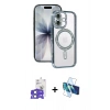 MARSİLYAN™- iPhone 17 Kılıf Zirve Doku Prime - Siyah 3D Antistatik Seramik Nano Ekran Koruyucu + Bilvis Titan Kamera Lens - AKMI