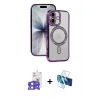 MARSİLYAN™- iPhone 17 Kılıf Zirve Doku Prime - Siyah 3D Antistatik Seramik Nano Ekran Koruyucu + Bilvis Titan Kamera Lens - AKYL