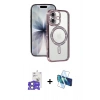 MARSİLYAN™- iPhone 17 Kılıf Zirve Doku Prime - Siyah 3D Antistatik Seramik Nano Ekran Koruyucu + Bilvis Titan Kamera Lens - AKYL
