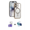 MARSİLYAN™- iPhone 17 Kılıf Zirve Doku Prime - Siyah 3D Antistatik Seramik Nano Ekran Koruyucu + Bilvis Titan Kamera Lens - AKYL