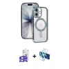 MARSİLYAN™- iPhone 17 Kılıf Zirve Doku Prime - Siyah 3D Antistatik Seramik Nano Ekran Koruyucu + Bilvis Titan Kamera Lens - AKYL