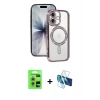 MARSİLYAN™- iPhone 17 Kılıf Zirve Doku Prime - Siyah 3D Antistatik Seramik Nano Ekran Koruyucu + Raze Metal Kamera Lens - GS